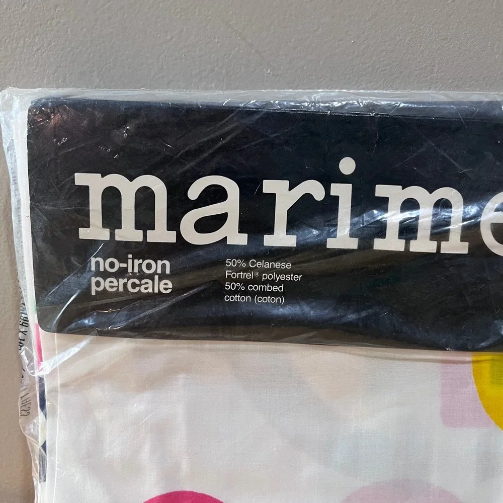 Vtg Marimekko Bo-Boo Twin Flat Sheet Dan River MCM Cars Trucks NIP Made in USA
